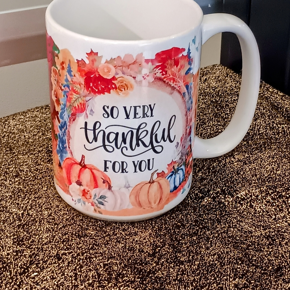 Floral Thankful Mug